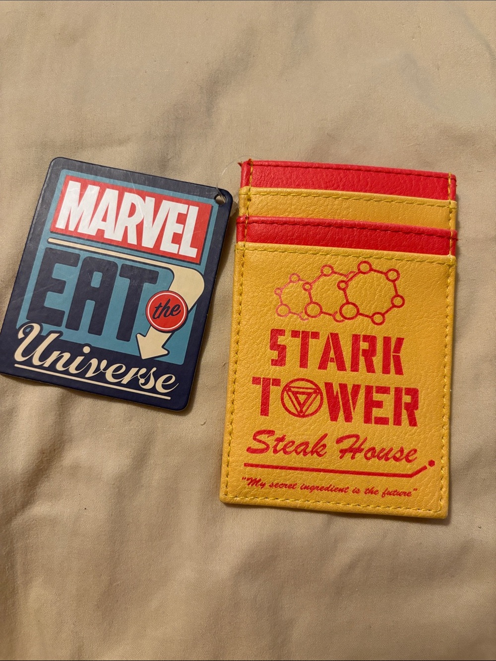Marvel Yellow and Red Stark Tower Card Holder